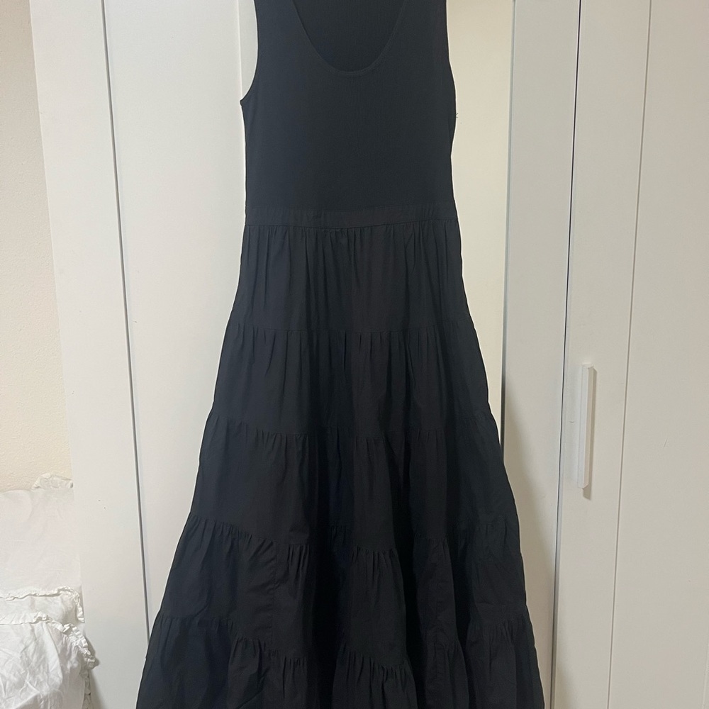 Ulla Johnson Black Ribbed Dress